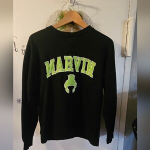 Warner Bros. Black and Green Marvin Crewneck Sweater